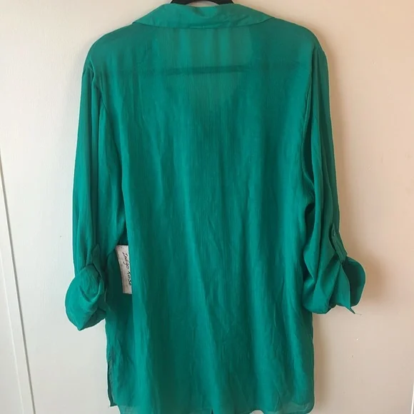 Indigo Rose Button Down Shirt - Picture 4 of 5